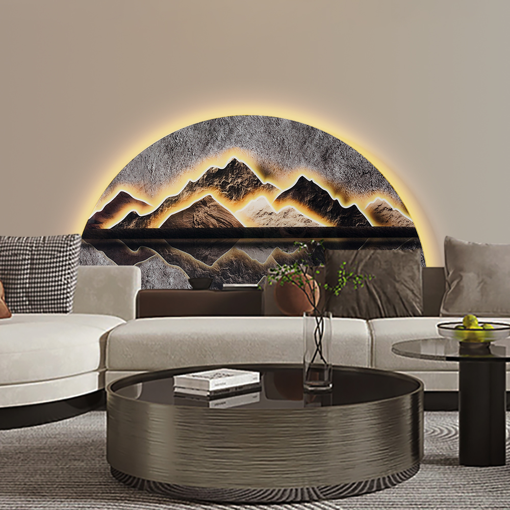 31.5" Modern Abstract LED Lighting Wall Decorative Painting Living Room Decorative 