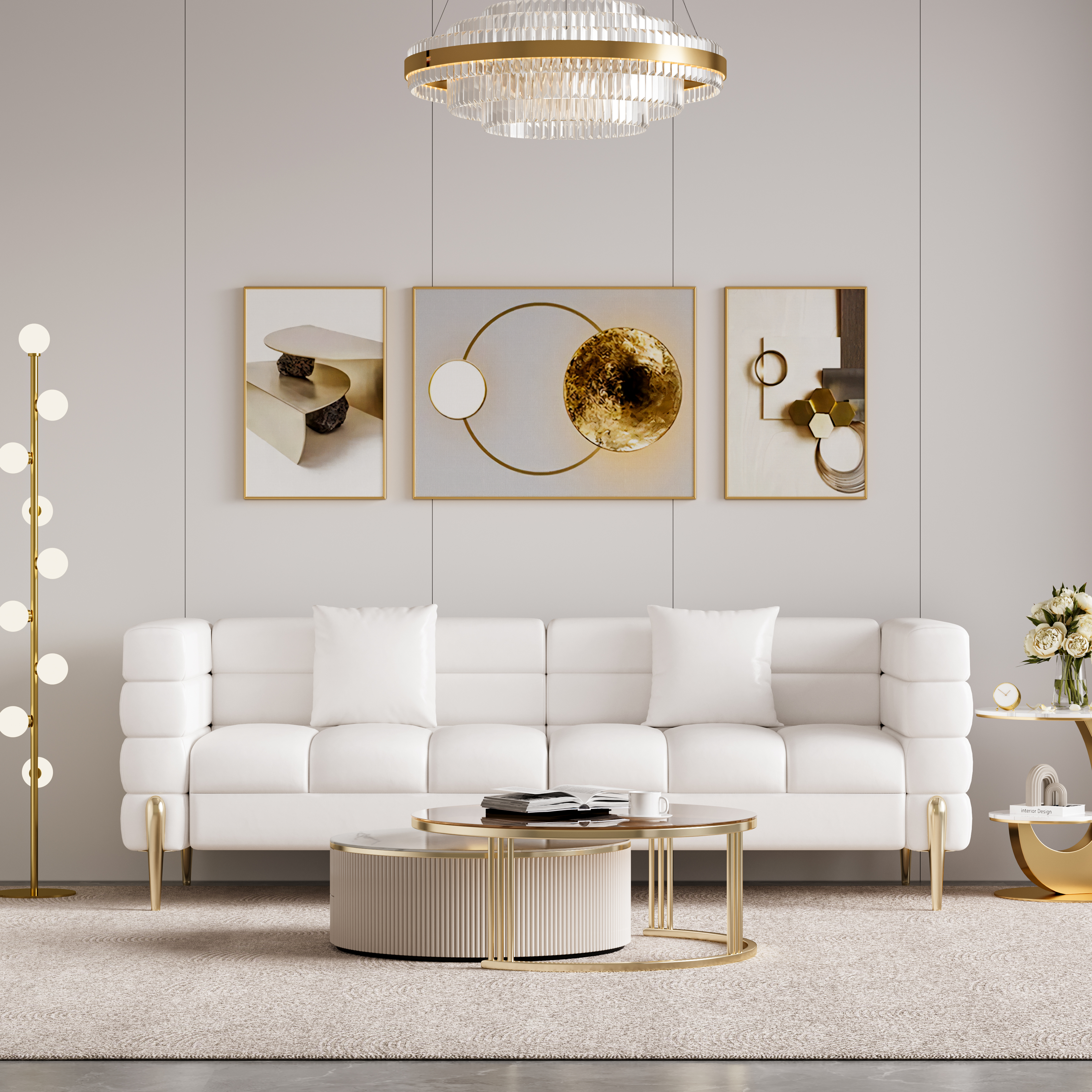 Performance Leather Accent Chair Modern Modular Arm Chair 79" Modern Performance Leather Upholstered