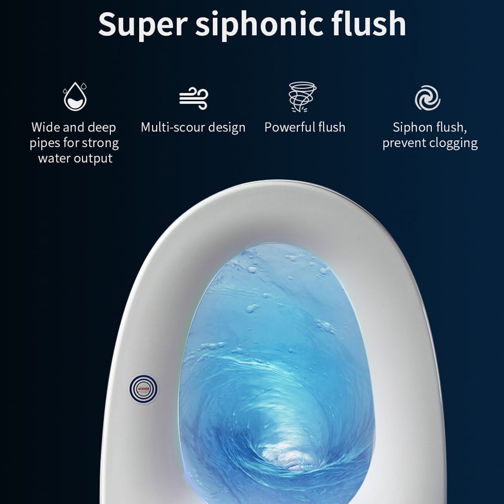 Tankless Smart One-Piece Floor Mounted Automatic Toilet Self Clean Smart Toilet