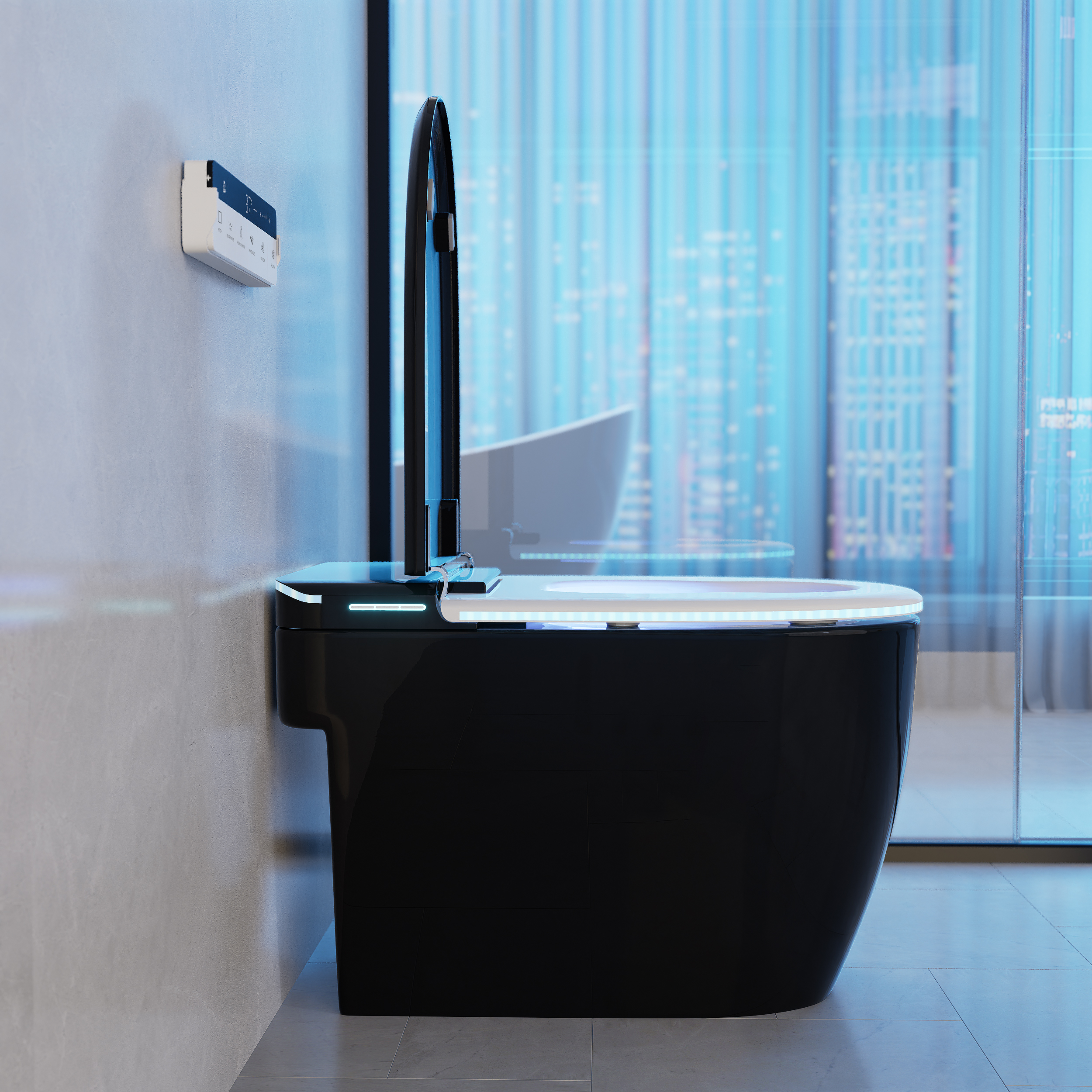Self Cleaning Heated Seat Japanese Toilet With Bidet Spray And Auto Lid