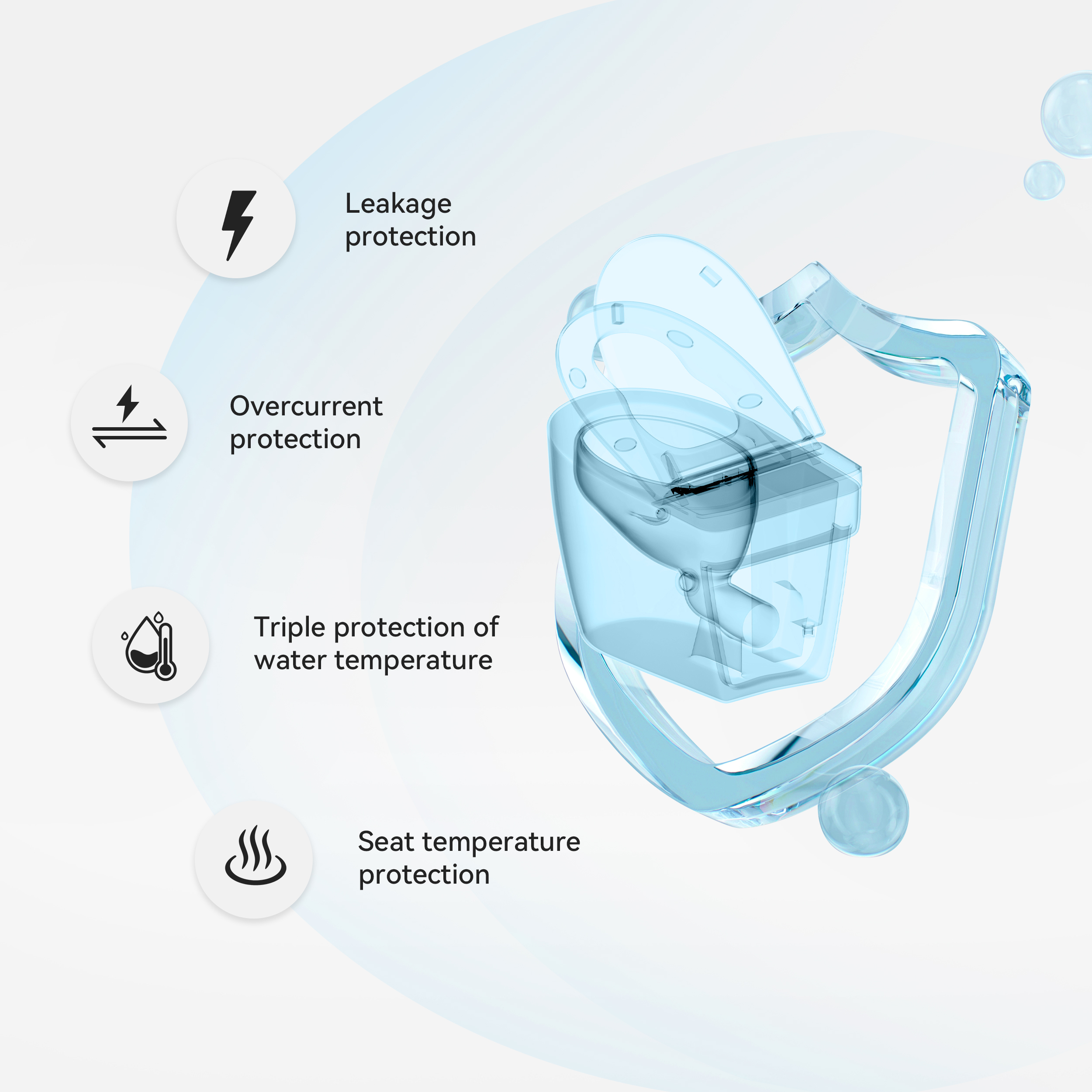 Self Cleaning Heated Seat Japanese Toilet With Bidet Spray And Manually Lid
