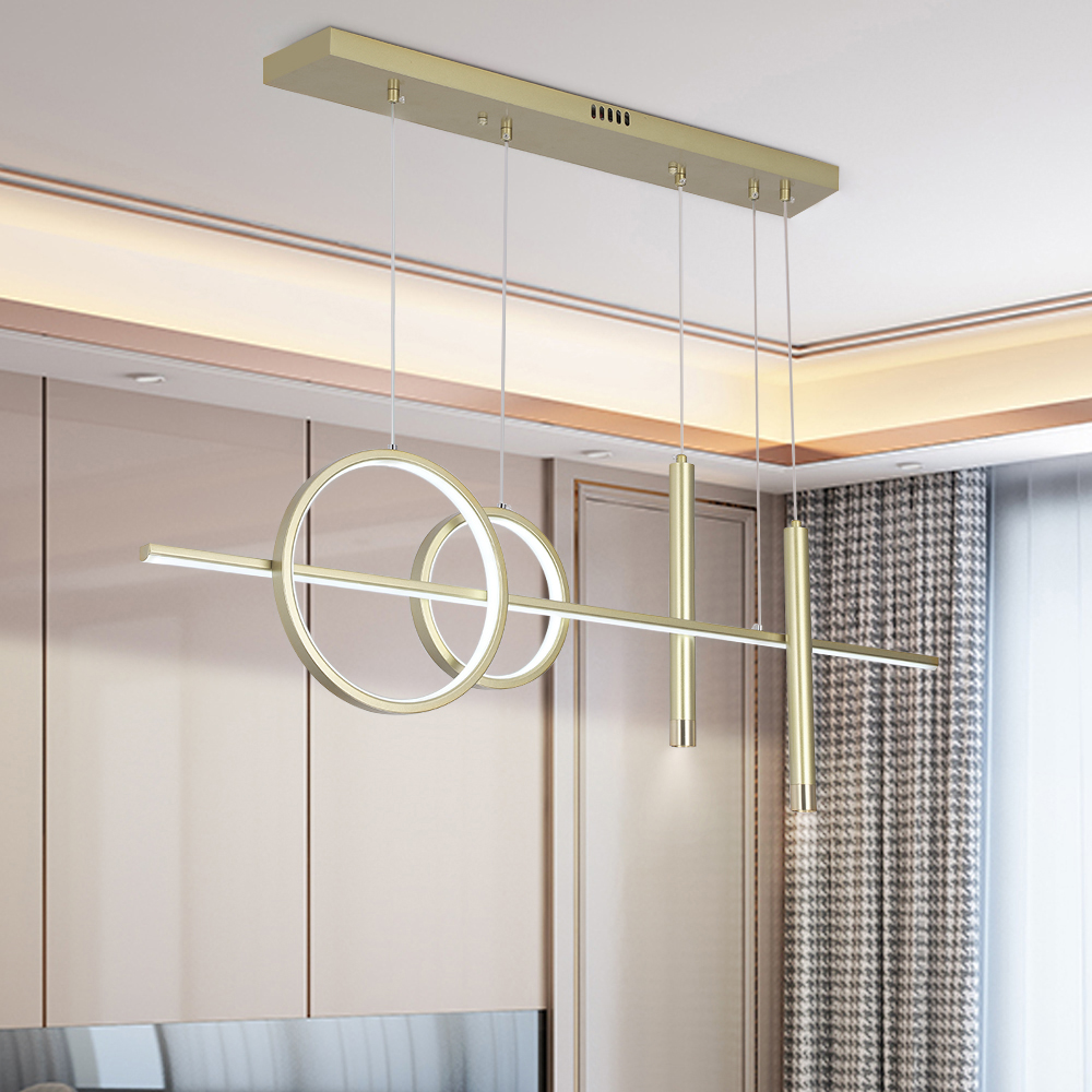 Gold Geometric Kitchen Island Light Metal Pendant Light