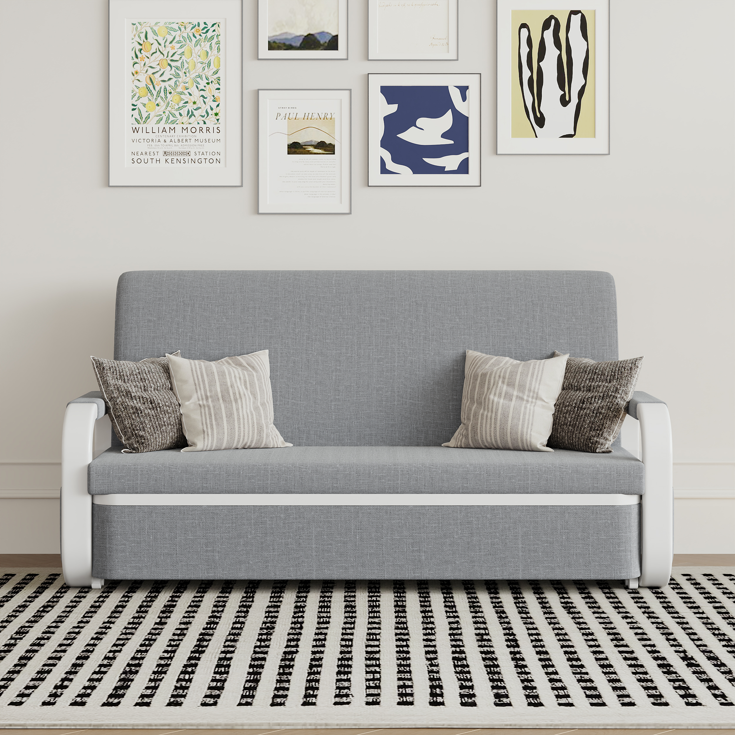 Tissu & Couleur:Lin Gris Clair