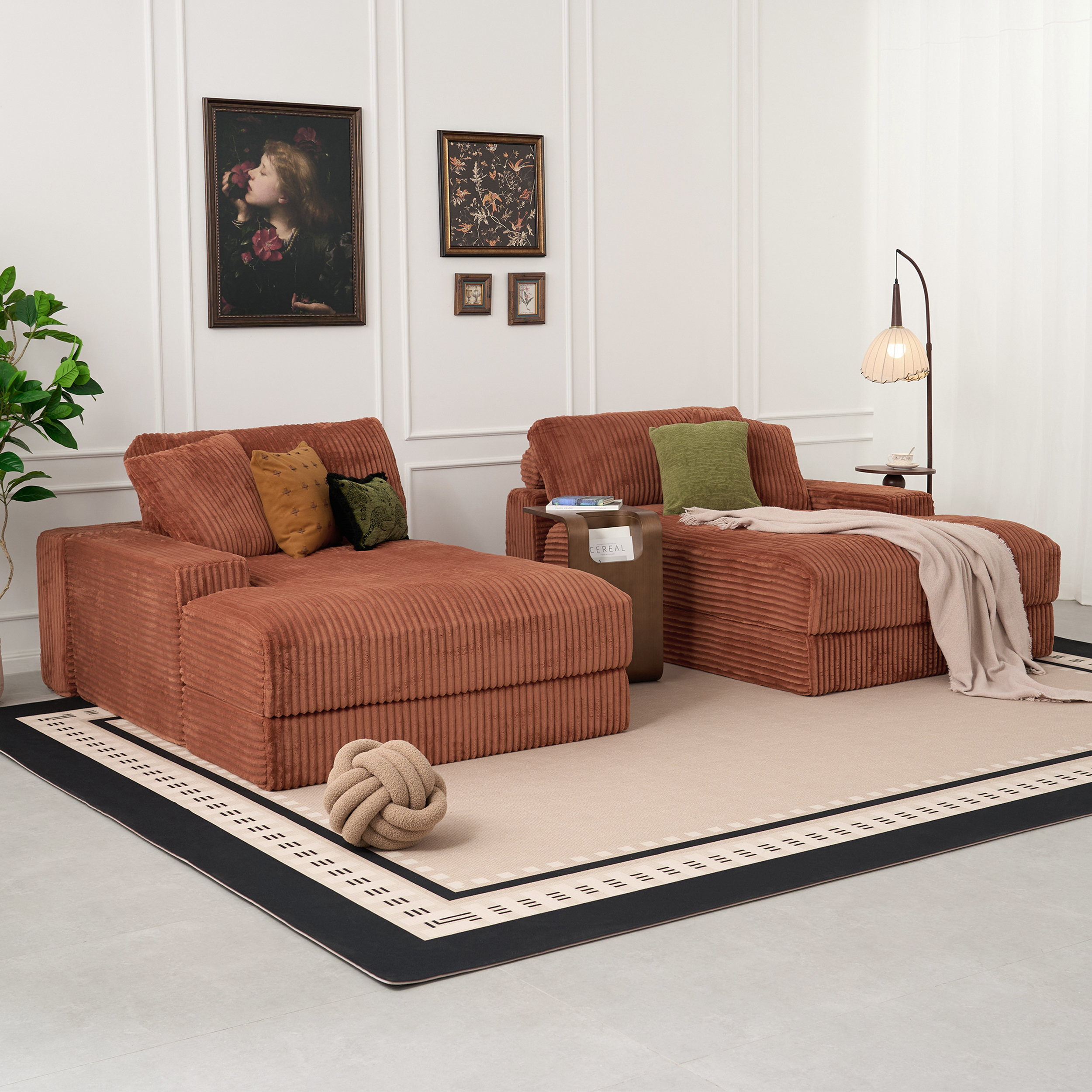 Canapé convertible droit 4 places, assise profonde 245 cm – modulable & ultra-confort