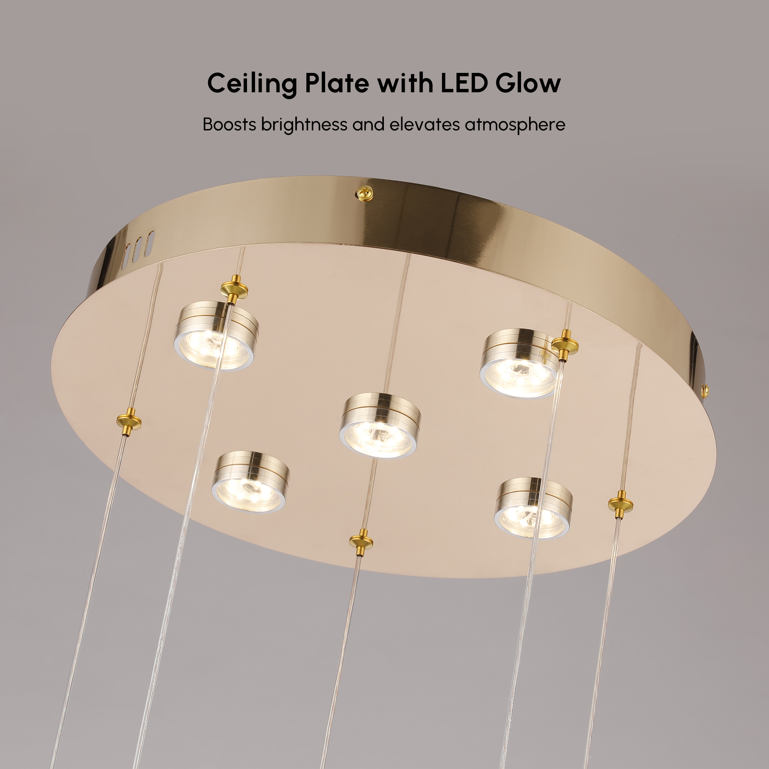 Modern 1500mm Gold LED Chandelier with Bubble Acrylic Shades