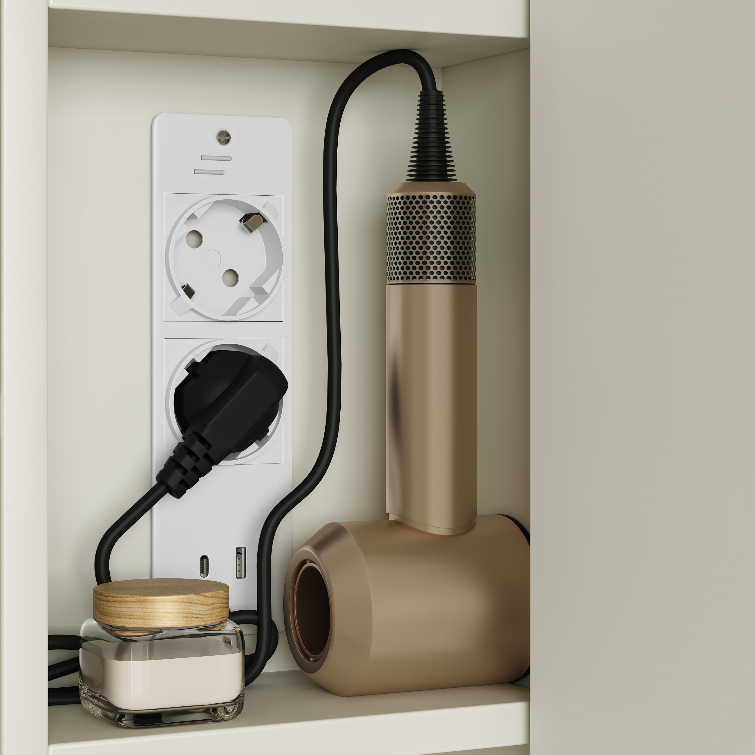 Armoire miroir salle de bain LED 80 cm avec prises, ports & éclairage antibuée image de vente
