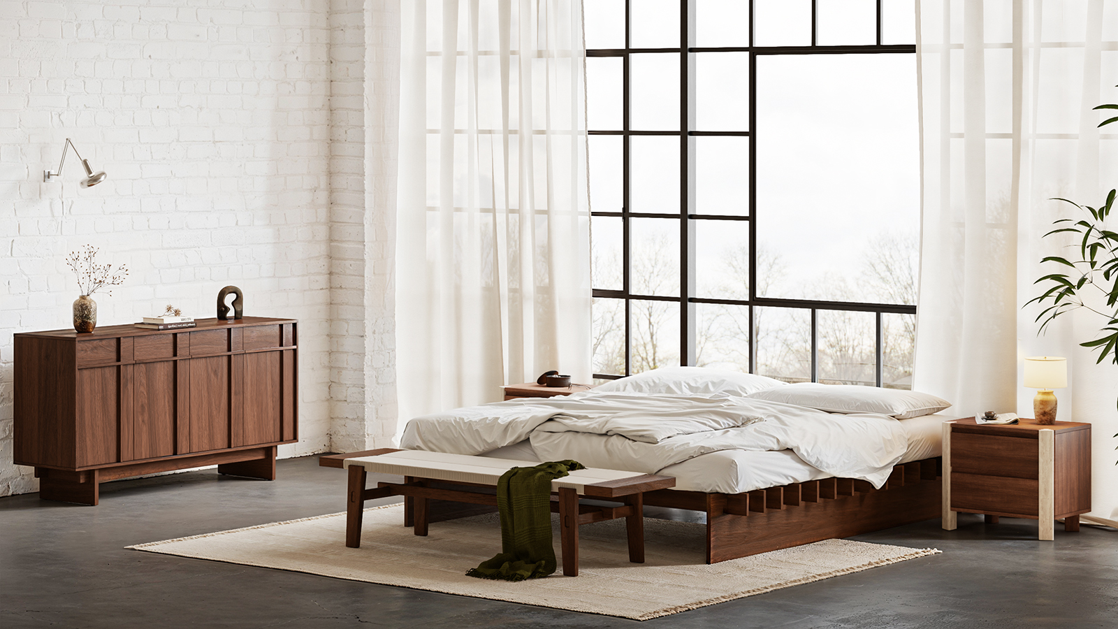 Japanese Style Solid Wood King Size Floor Bed Frame｜Homary
