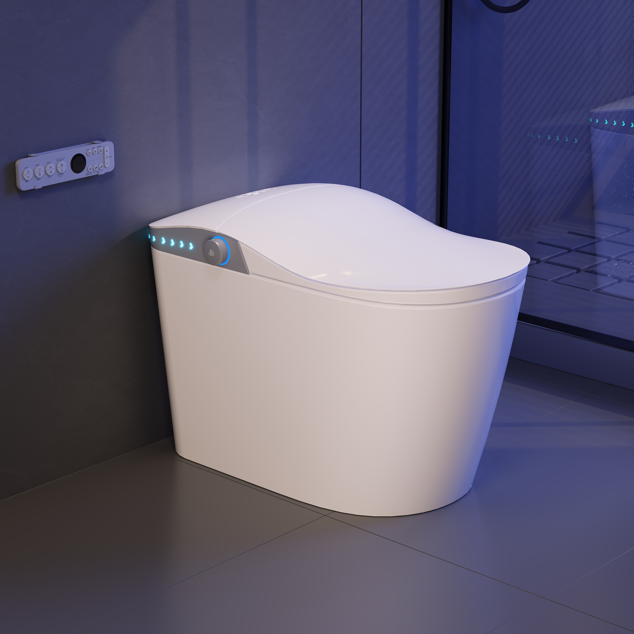 Smart Bidet Toilet with Auto Flush, Heated Seat & UV Sterilization