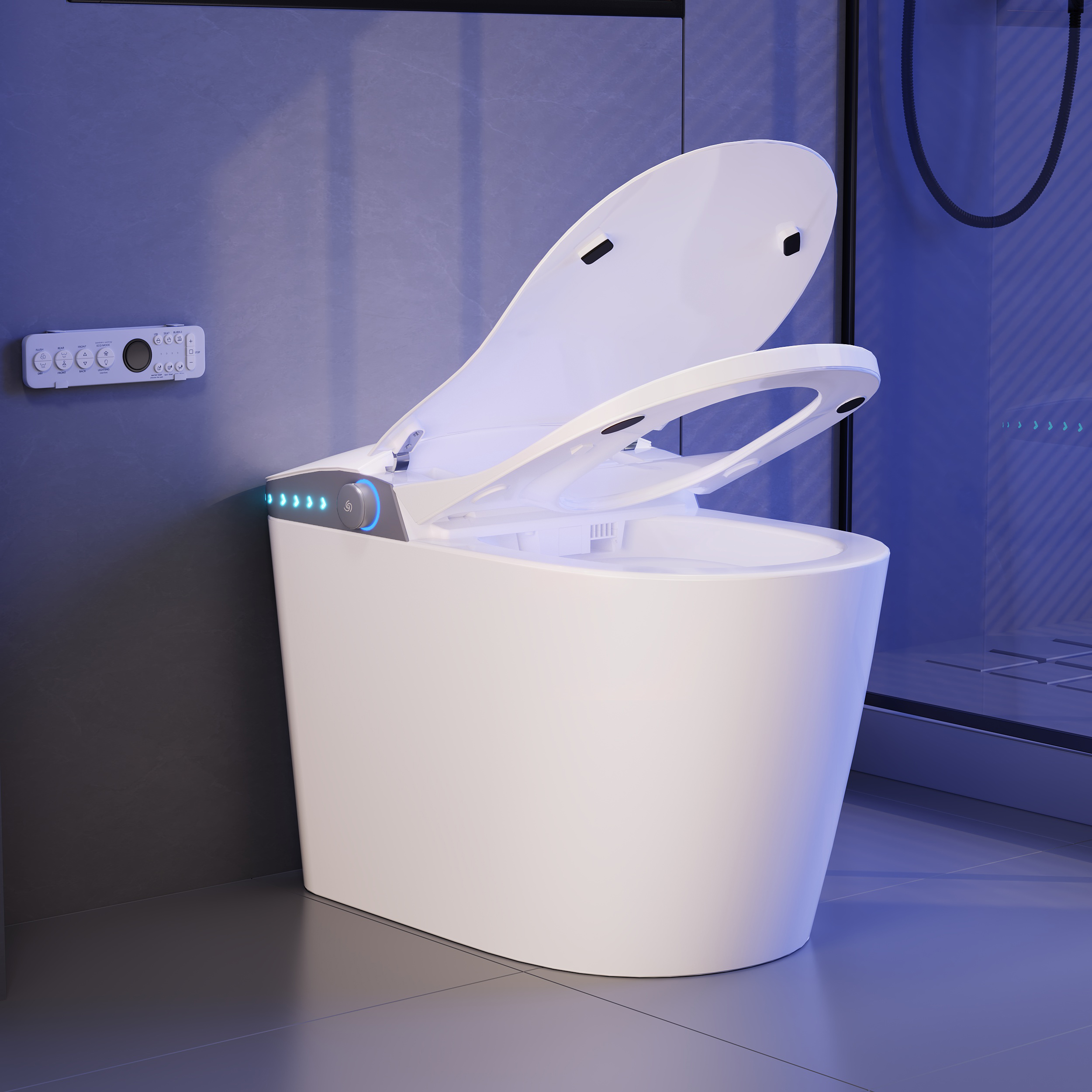 Smart Bidet Toilet with Auto Flush, Heated Seat & UV Sterilization