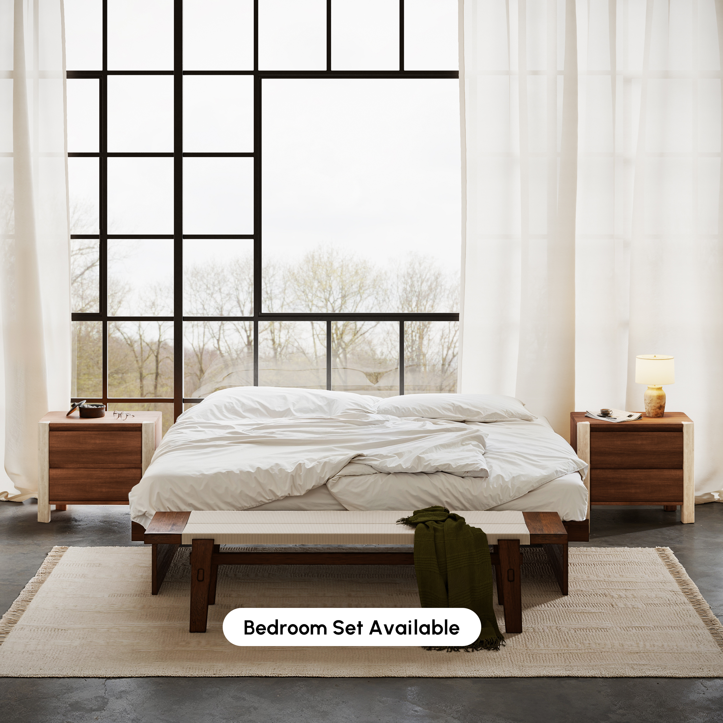 Japanese Style Solid Wood King Size Floor Bed Frame｜Homary