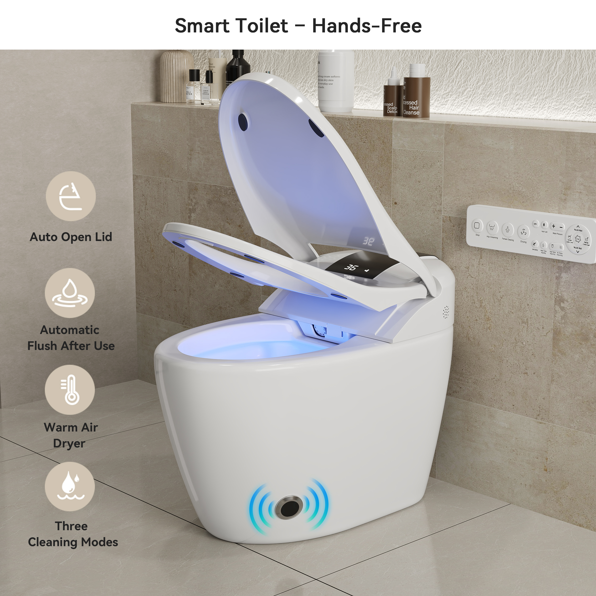 Hynova AX8 Pro Smart Toilet with Auto Lid, UV Sterilization