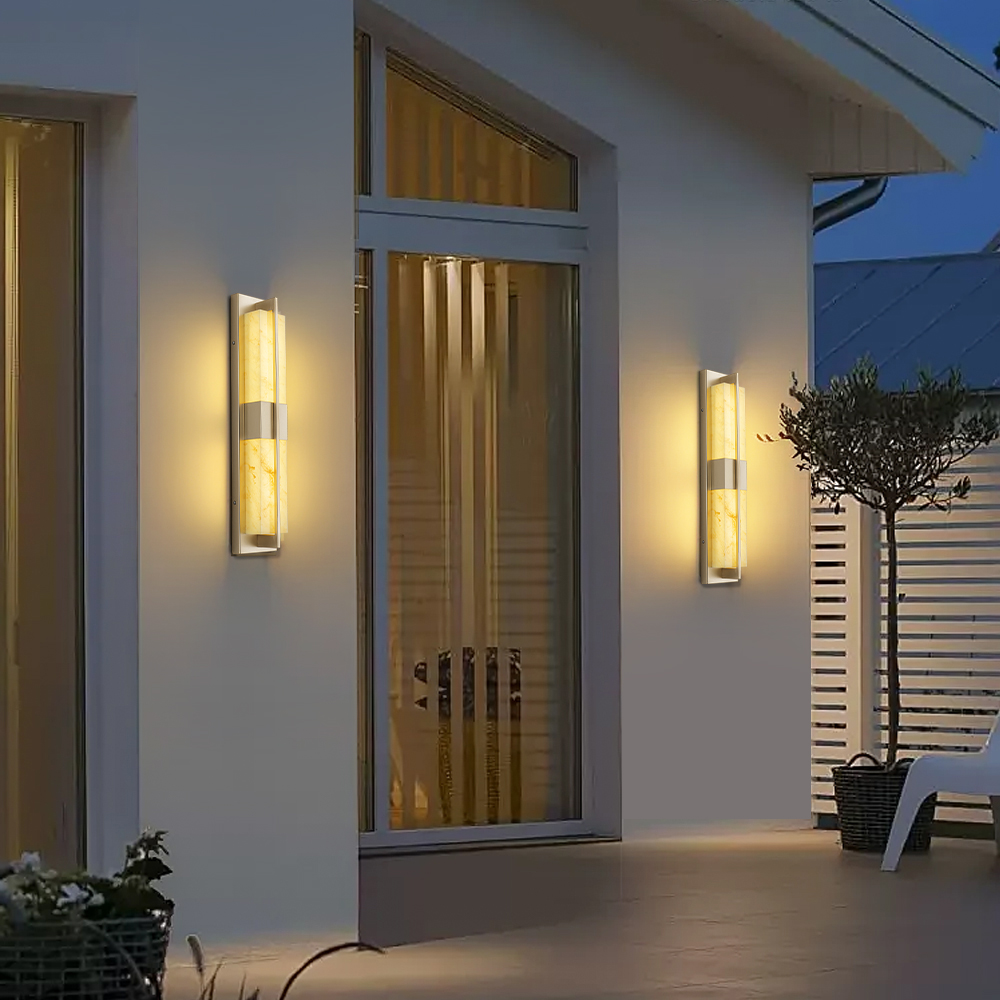 23.6" Gold LED Outdoor Wall Lighting Modern Waterproof Outdoor Wall Sconce for House