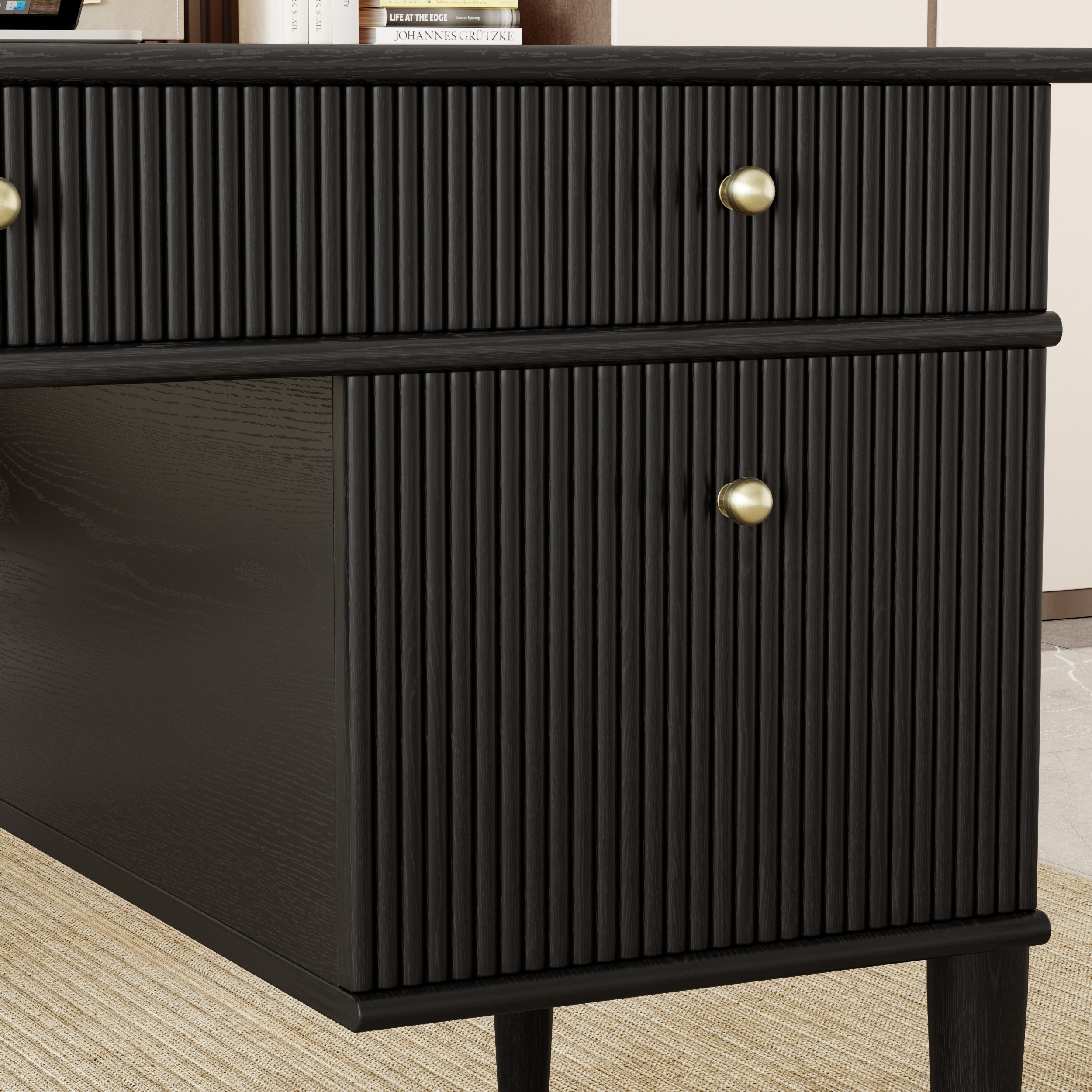 black dresser desk TAMARACK DESK- BLACK main image 0
