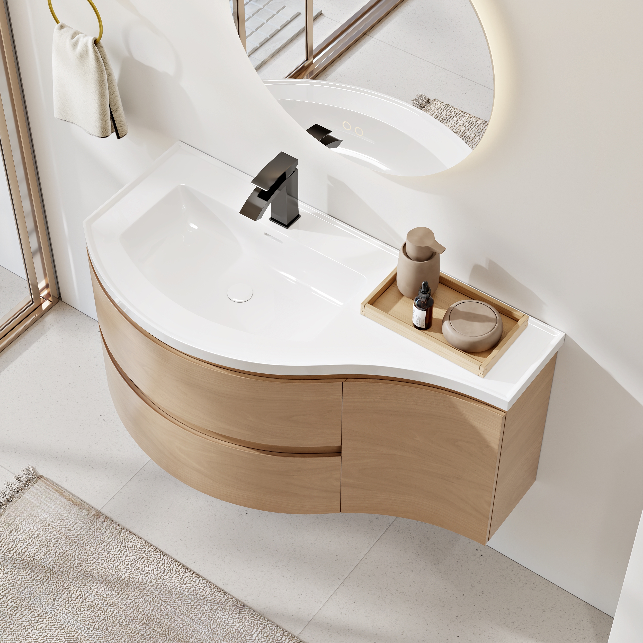 Meuble-lavabo mural incurvé simple de 35 pouces avec évier et rangement, lot de 2-image-online-fr-fr-55557