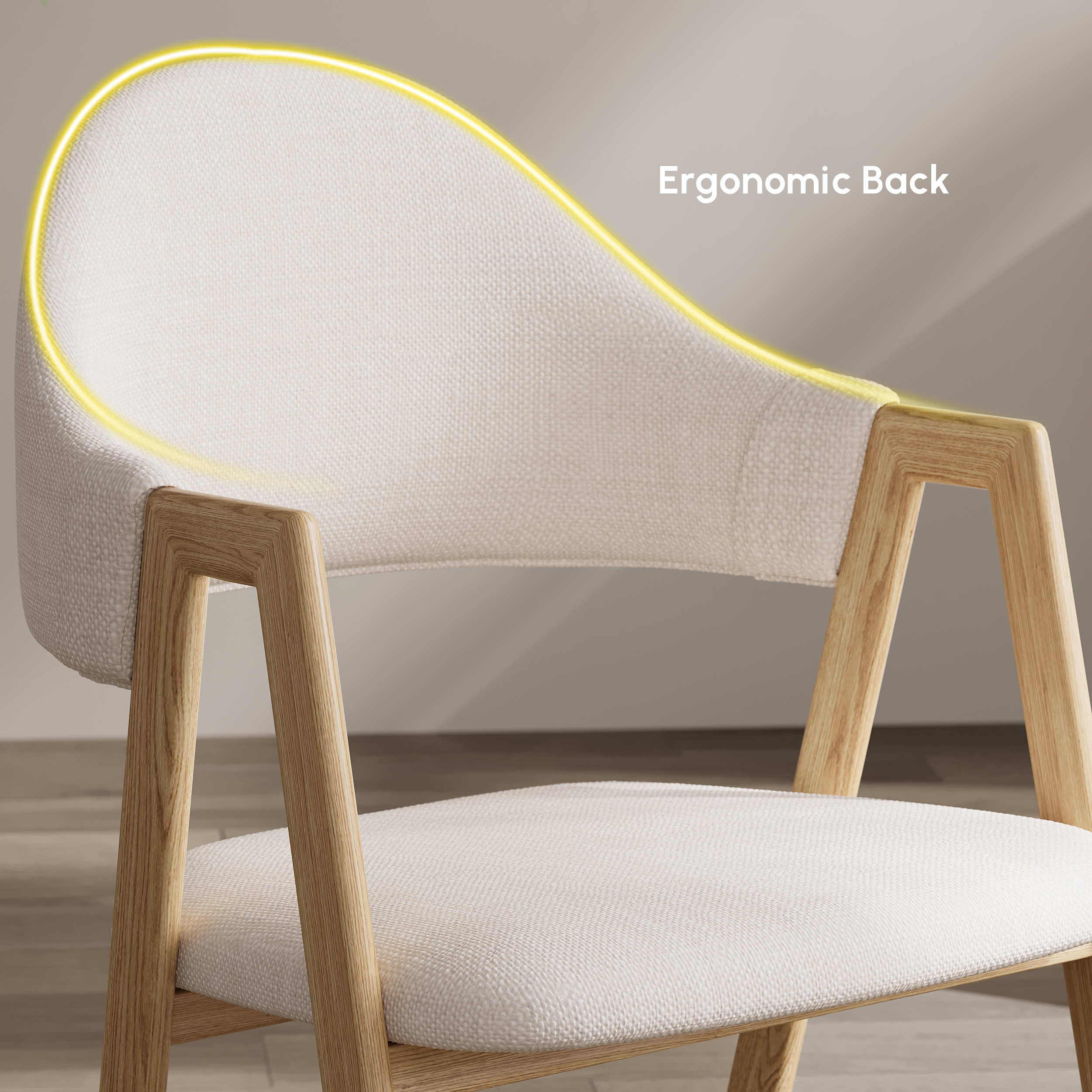 Set di 2 Sedie, Stile Moderno, Ideali per Sala da Pranzo e Cucina - Beige | Leroy Merlin