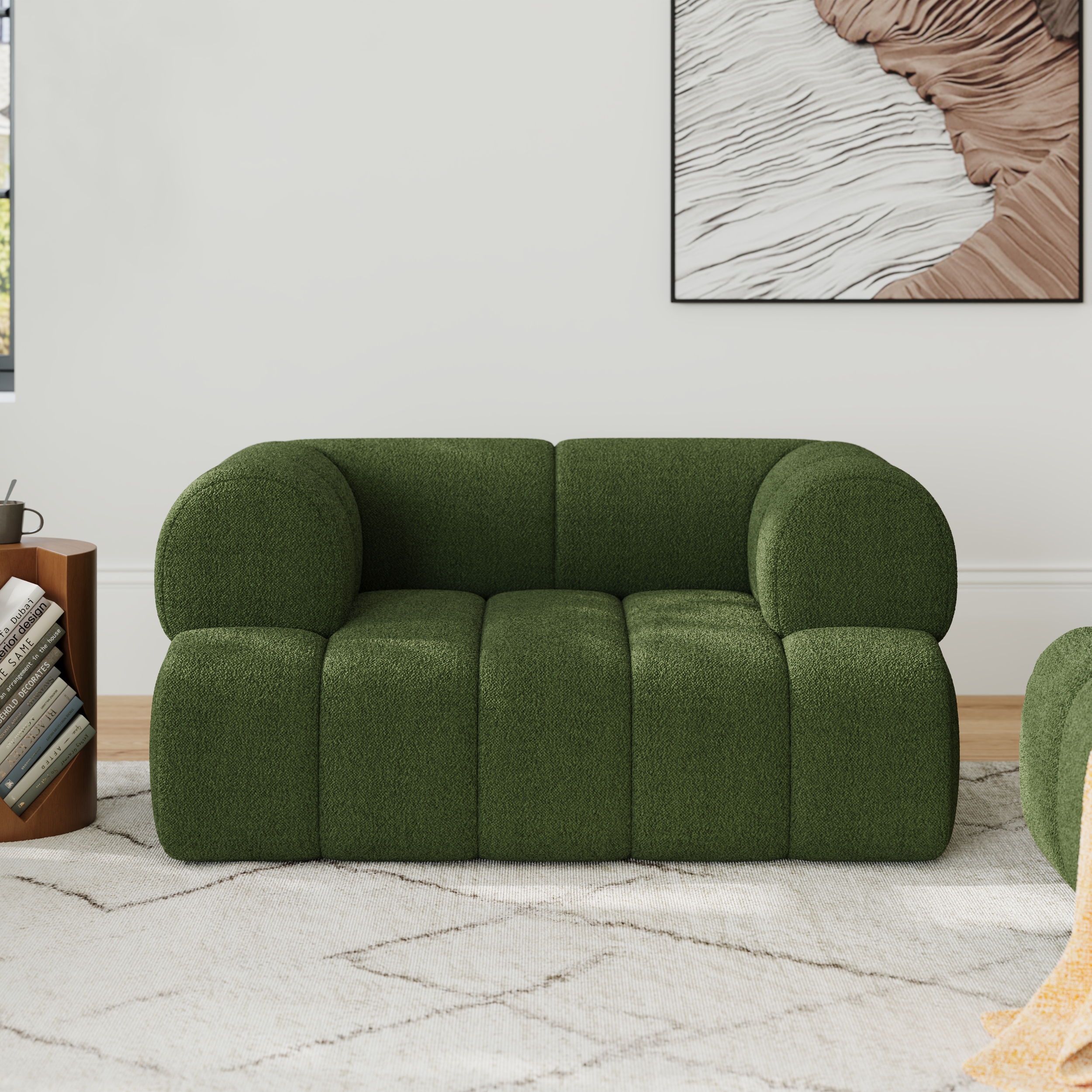 Modern Chenille Velvet Upholstered Accent Chair