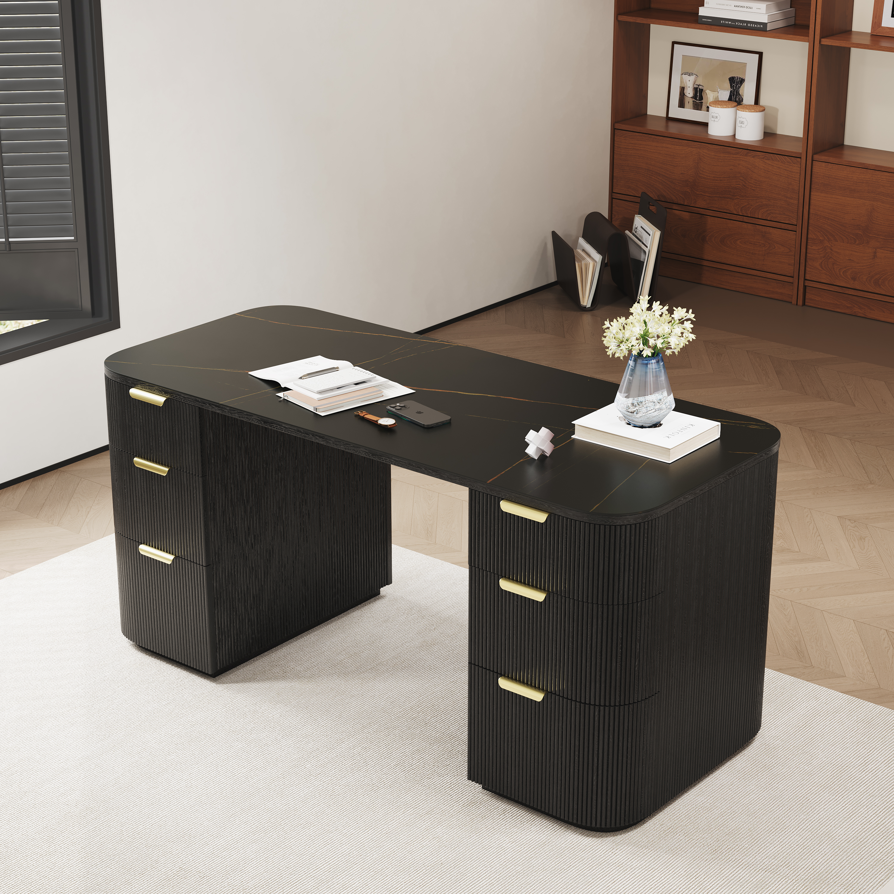 Finition:Noir Mat Et Noir