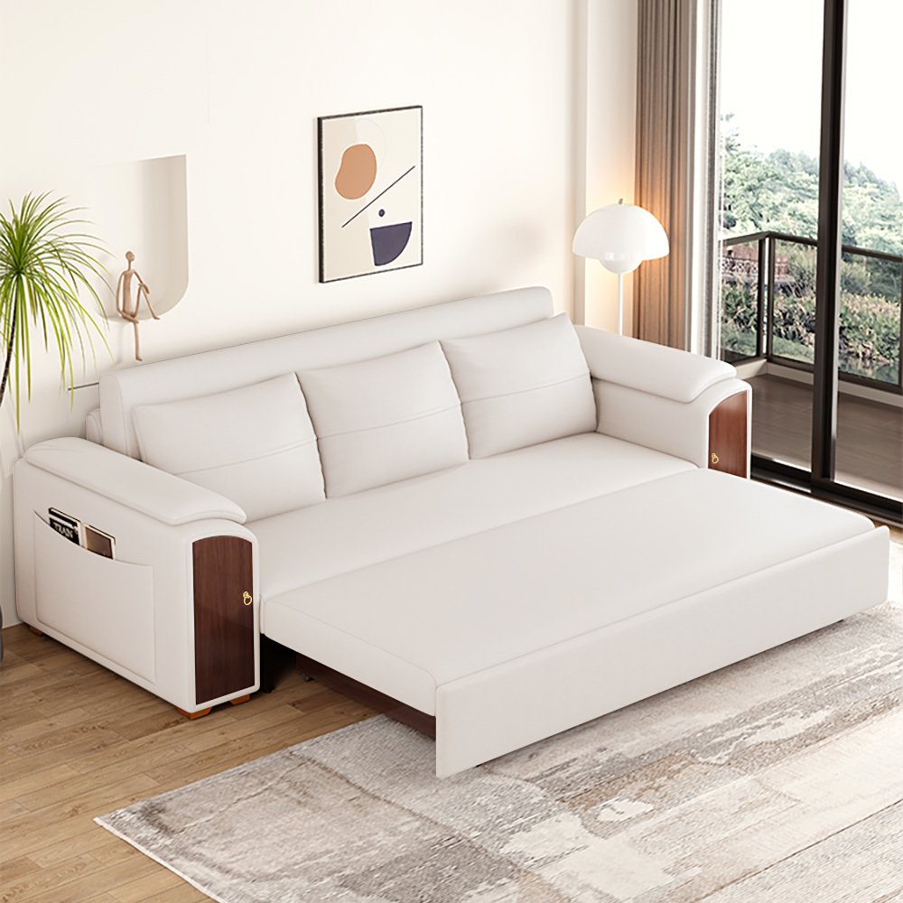 94.5" Pull Out Sofa Bed Convertible Sleeper with Lift-top Coffee Table