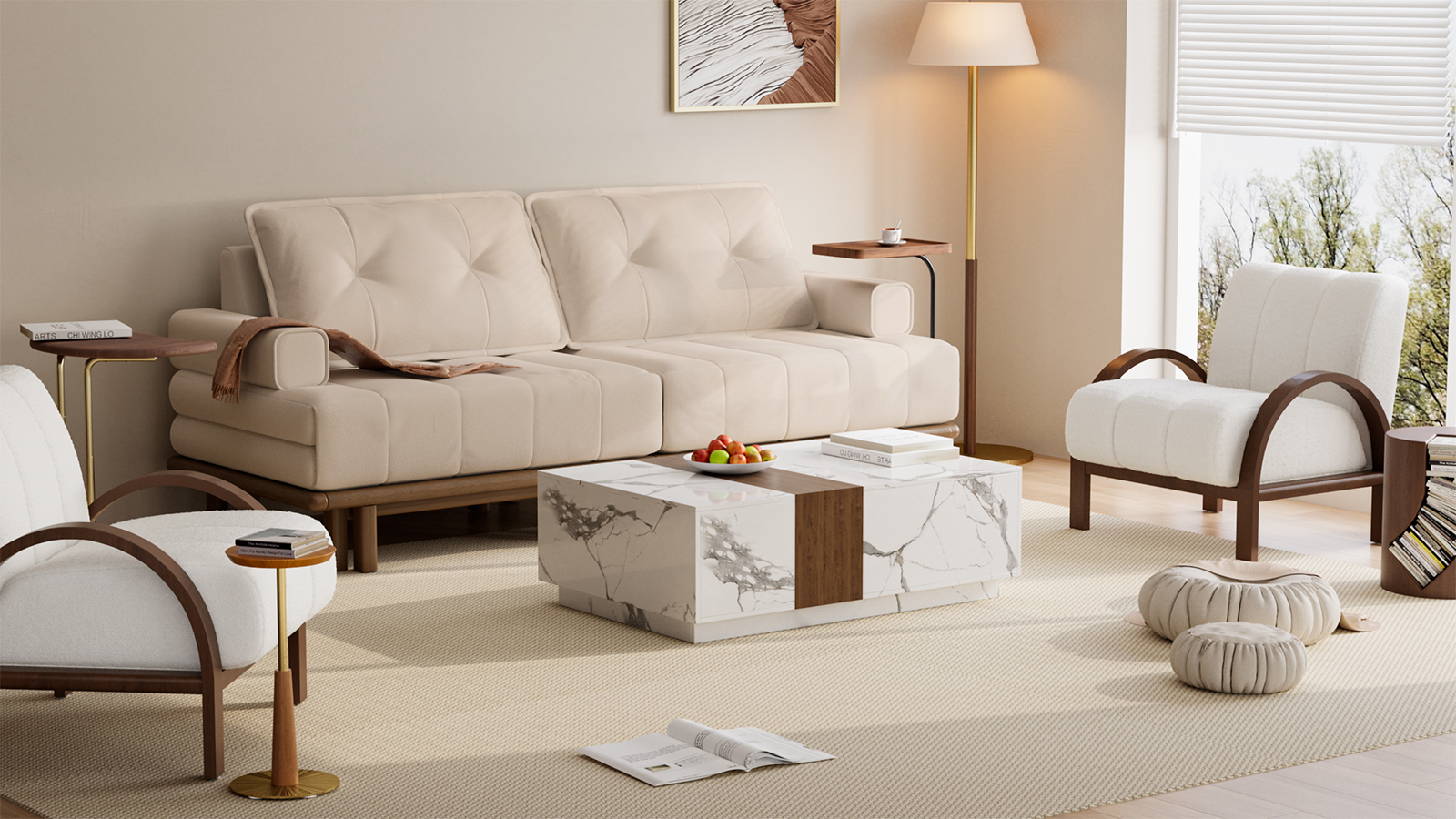 Queen 3-Seater Performance Leather Sofa Bed 79