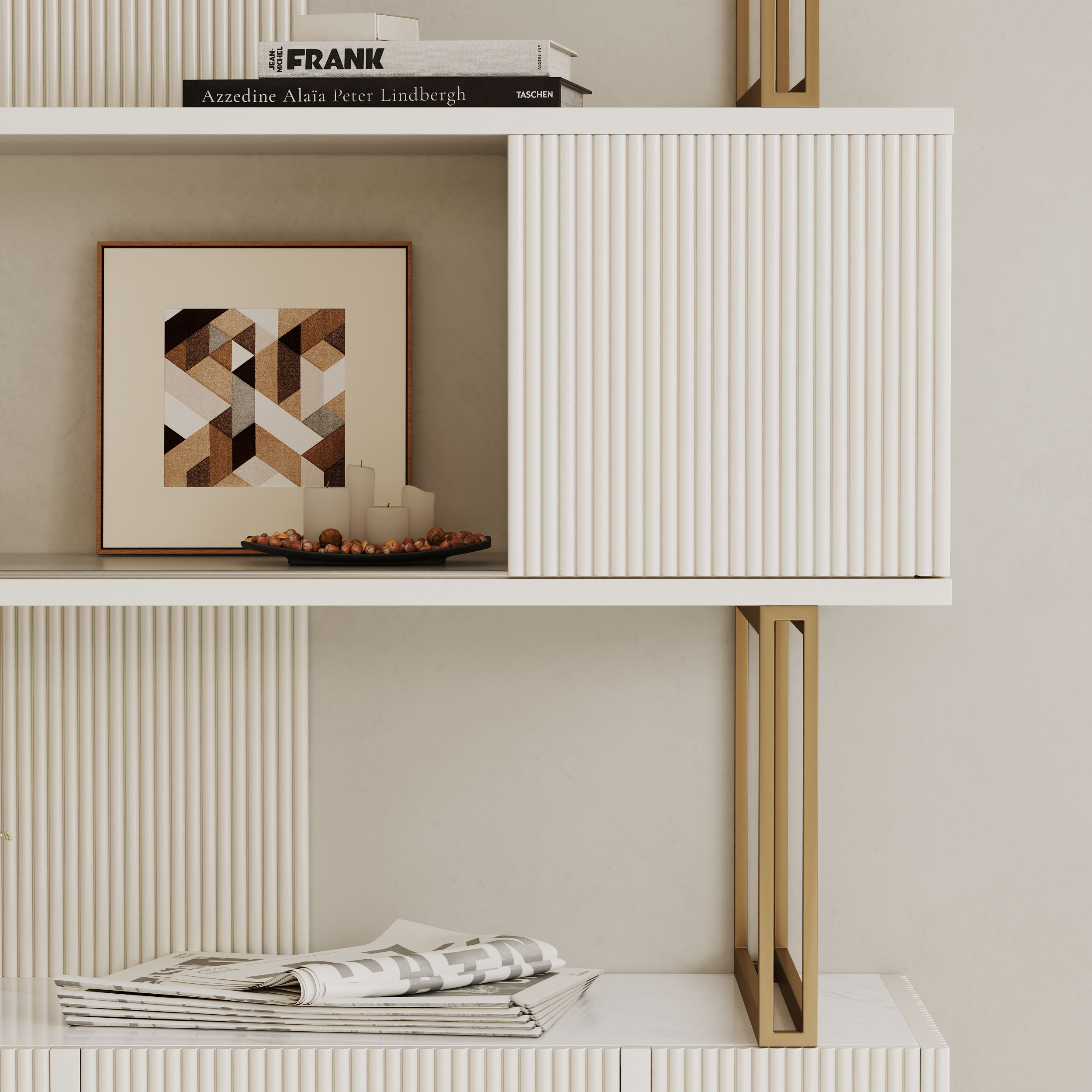 Costway Bibliothèque étagère De Rangement à 5 Niveaux En Forme S Avec Armoire Dispositif Anti Basculement Meuble De Rangement Polyvalent En Bois Pour Salon Chambre Bureau Cuisine Marron