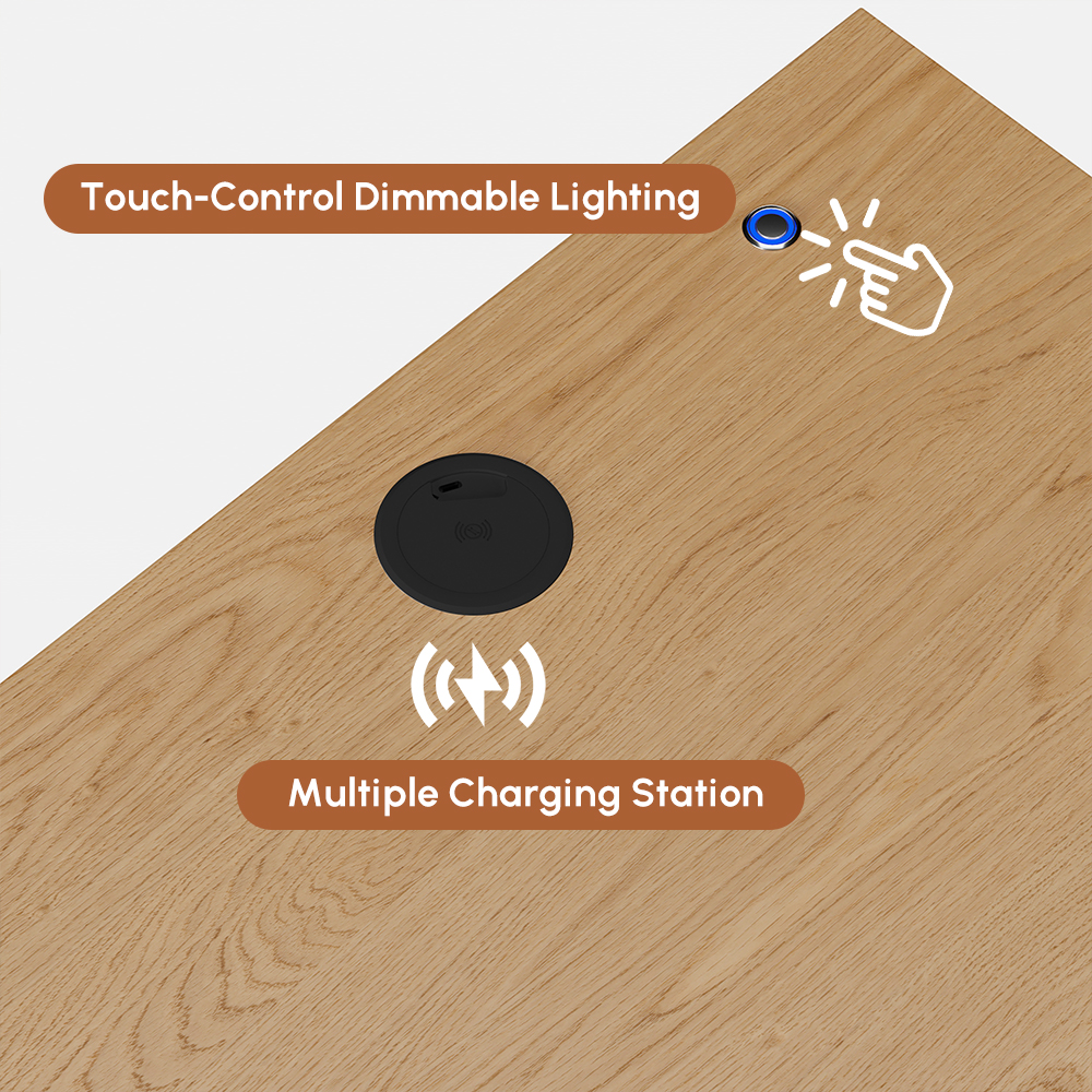LVSOMT Nachttisch mit Bunte Lichter, RGB Nachttisch mit ladefunktion & USB, Nachttische mit Steckdose und LED, Modernes Nachtschrank Holz für Schlafzimmer, Beistelltisch mit Beleuchtung (Braun