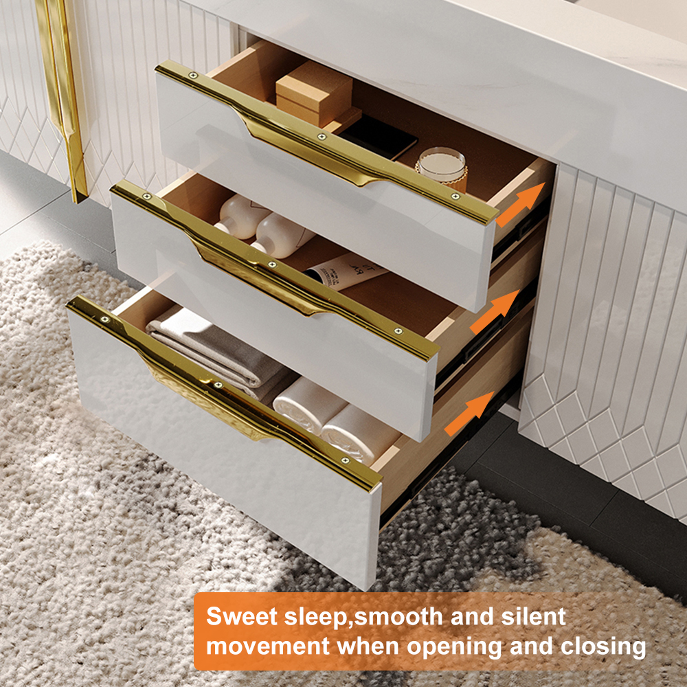 Aro 1500mm Meuble-lavabo sur Pied Double Muraux Blanc Dessus en Faux Marbre image de vente