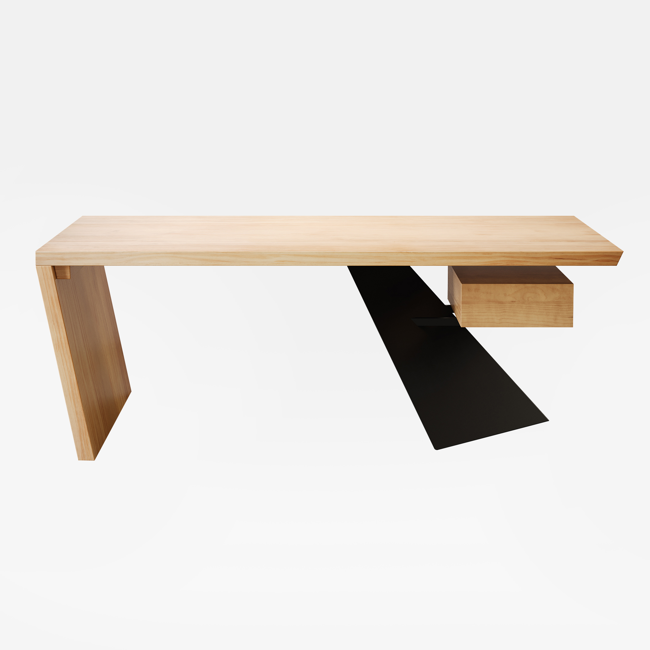 Finition:Bois Naturel | Nombre De Tiroirs:1 | Taille:140 cm