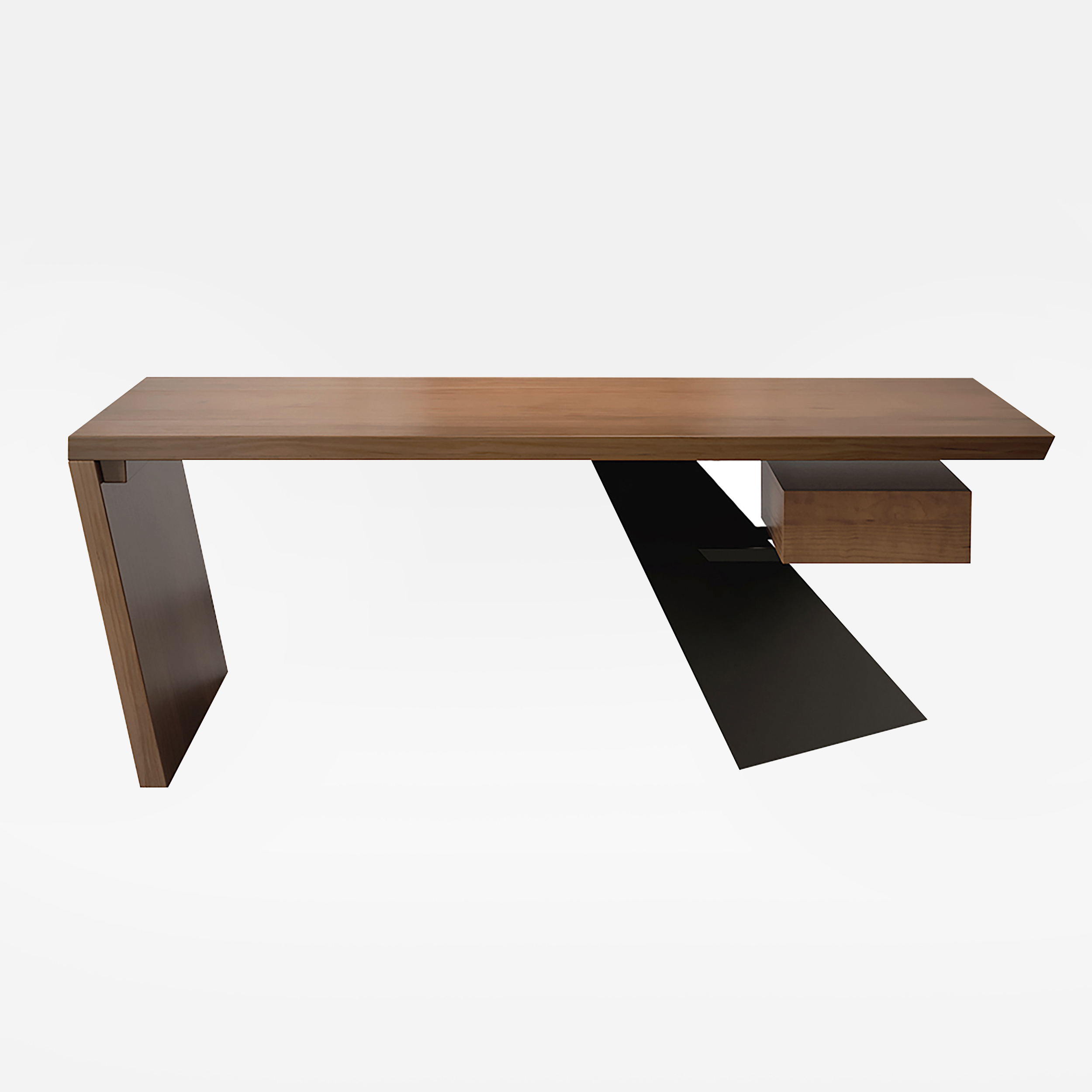 Finition:Noyer Clair | Nombre De Tiroirs:1 | Taille:160 cm