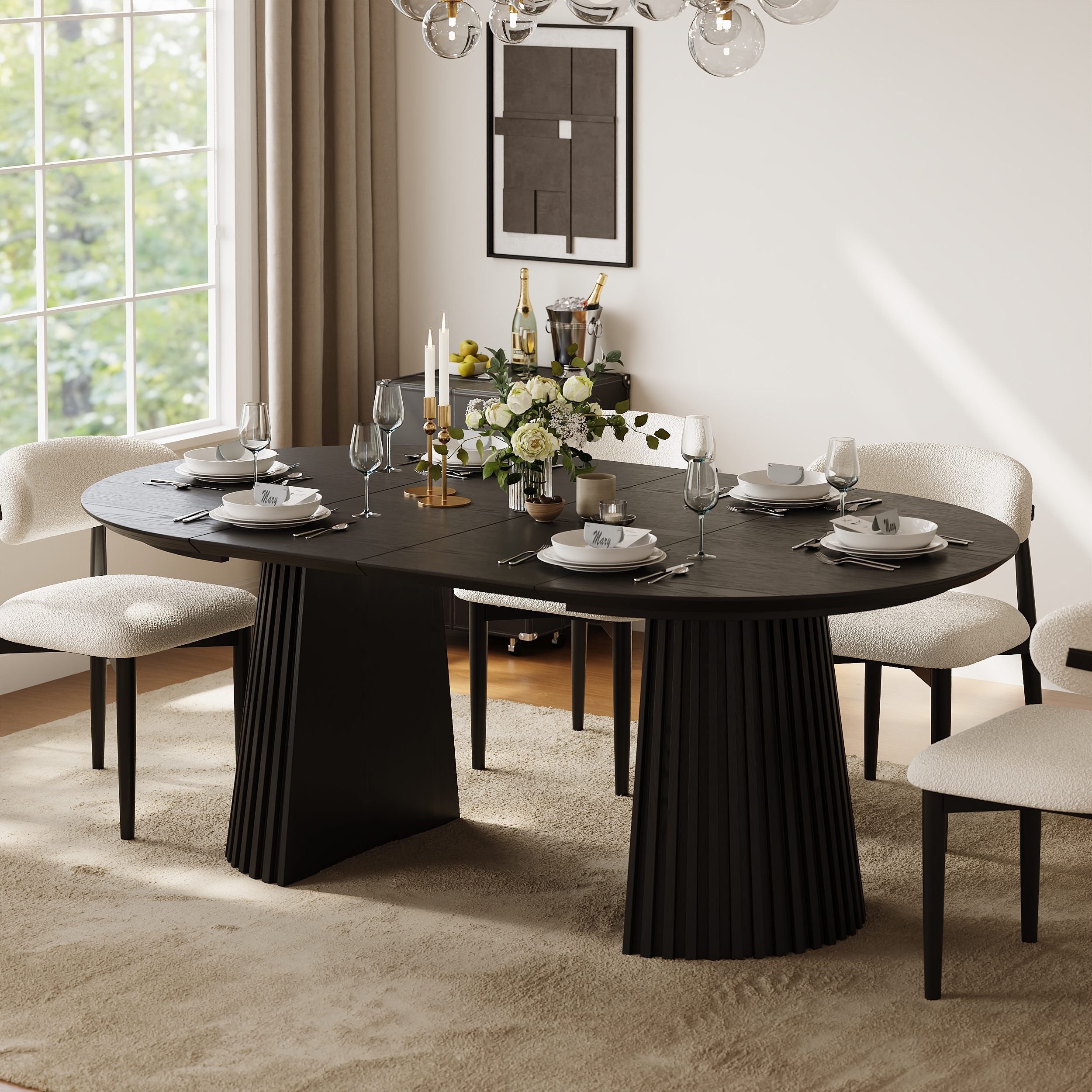 Finition:Noir | Taille:120 - 200 cm