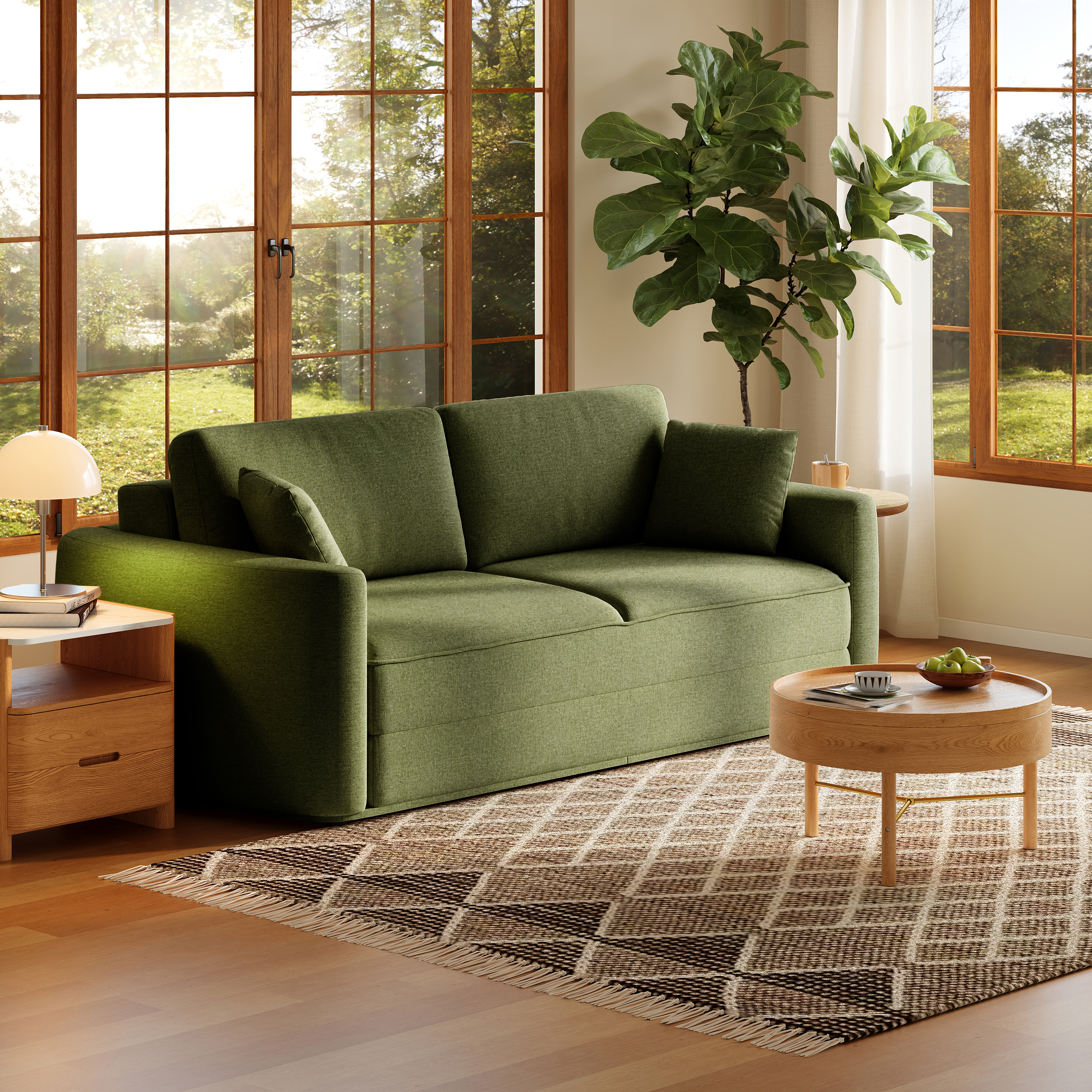 Tissu & Couleur:Chenille Verte