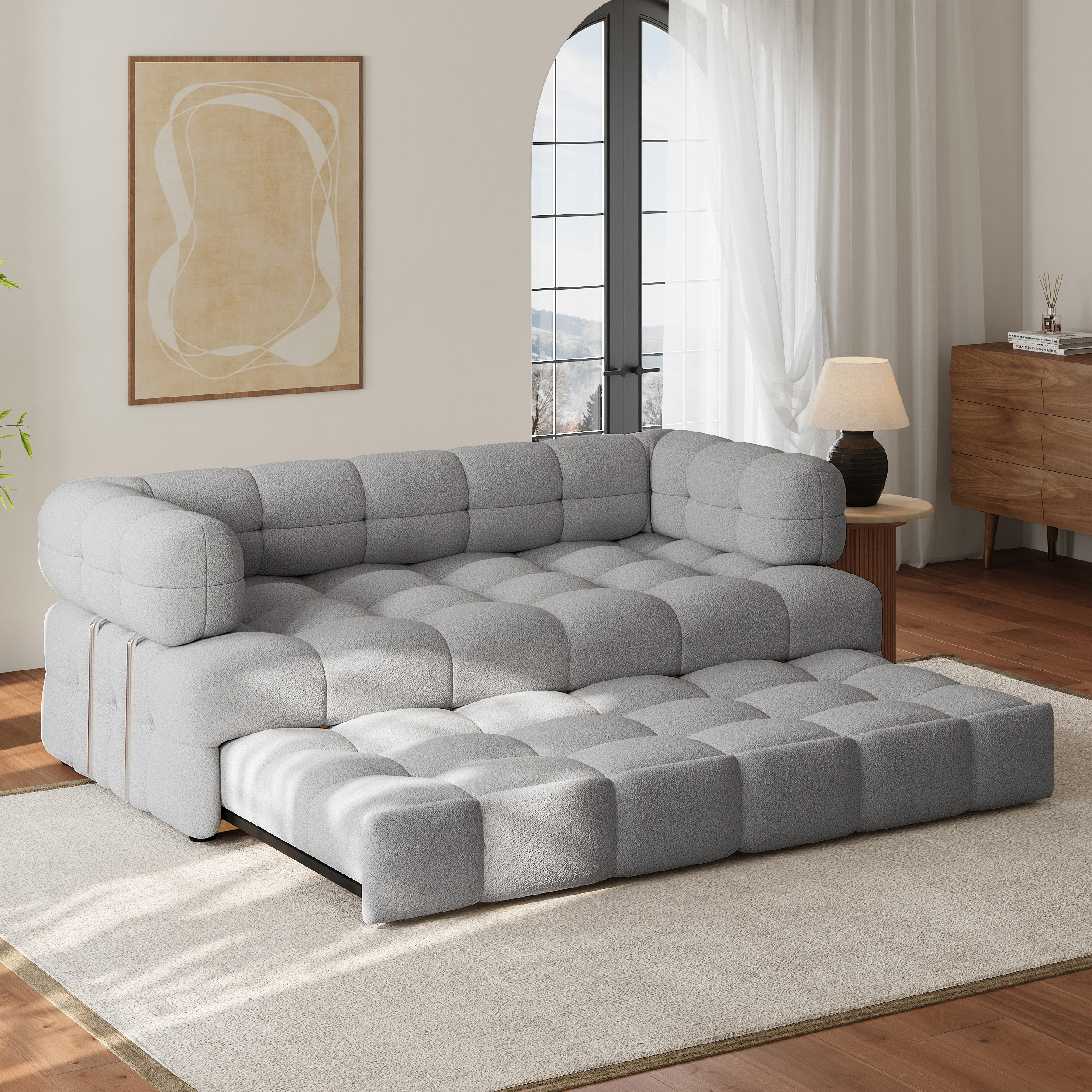 Sofá cama de bucle de 193cm pulgadas