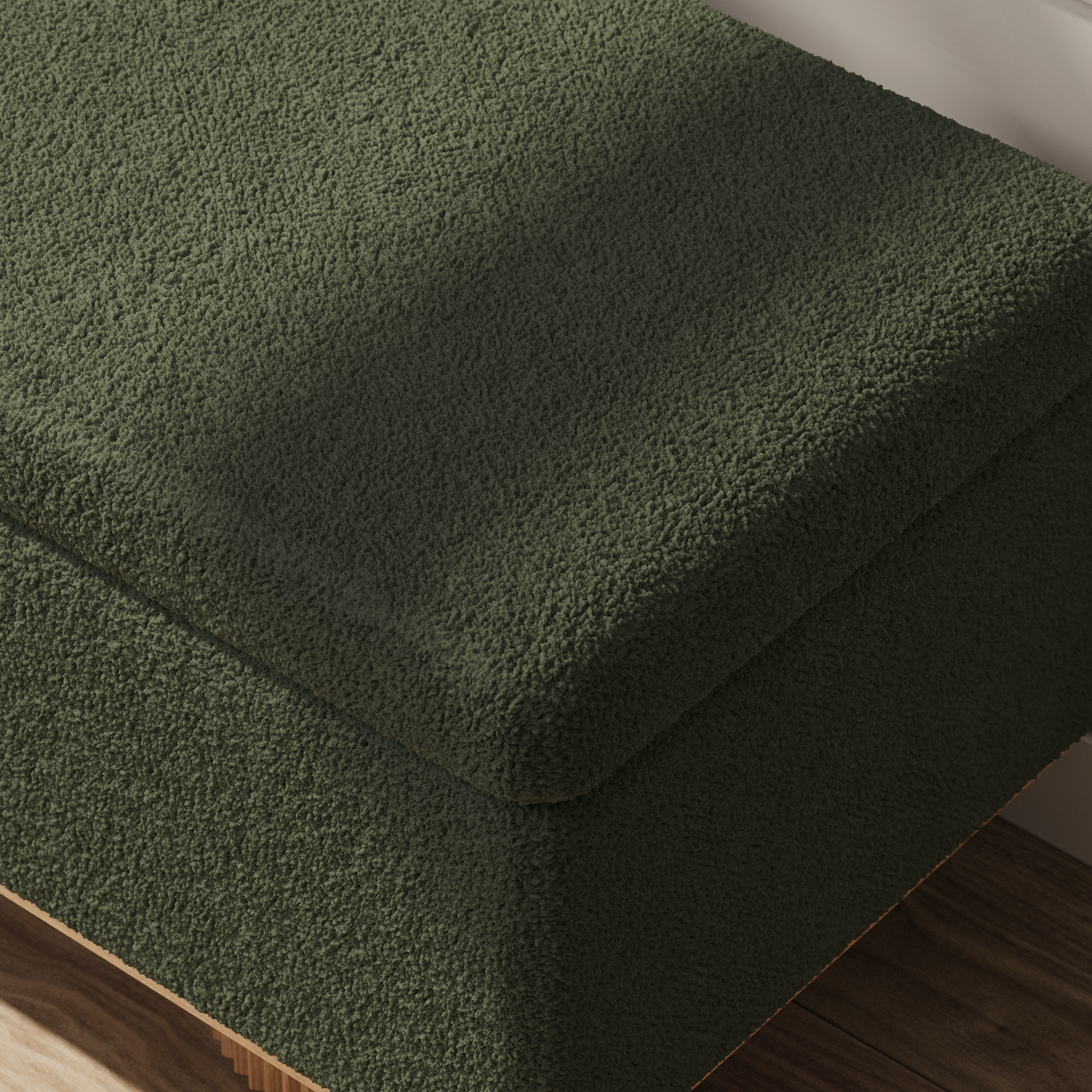 Tissu & Couleur:Bouclé Persistant | Finition De Base:Noyer