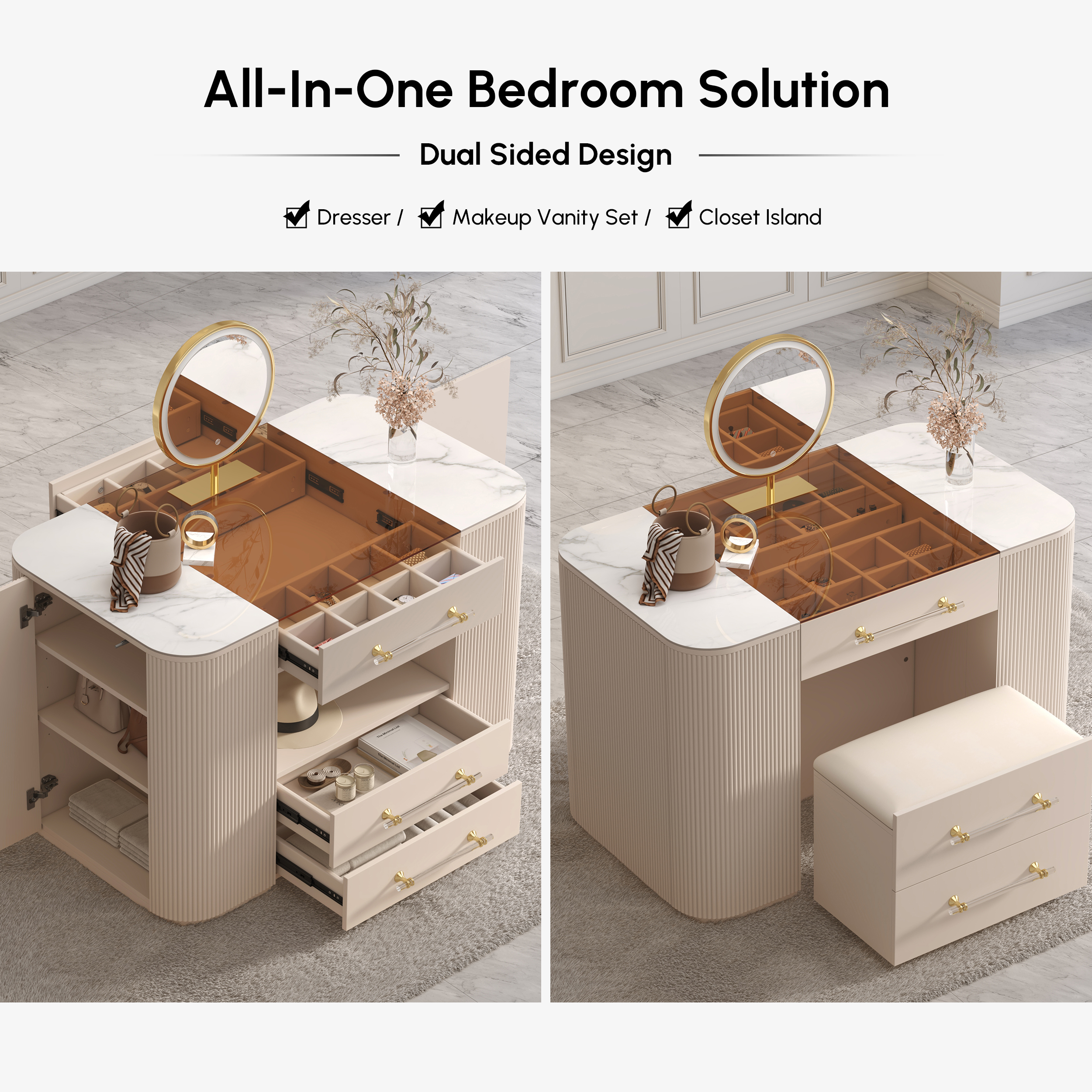 minimalist dresser with mirror Amazon.com: UPGENT Modern Minimalist Dressing Table, Makeup Vanity Table with Mirror, Bedroom Furniture Cosmetics Dresser Gift for Girls Women, No Stool (Color : Walnut, Size : 80CM) : Home & Kitchen