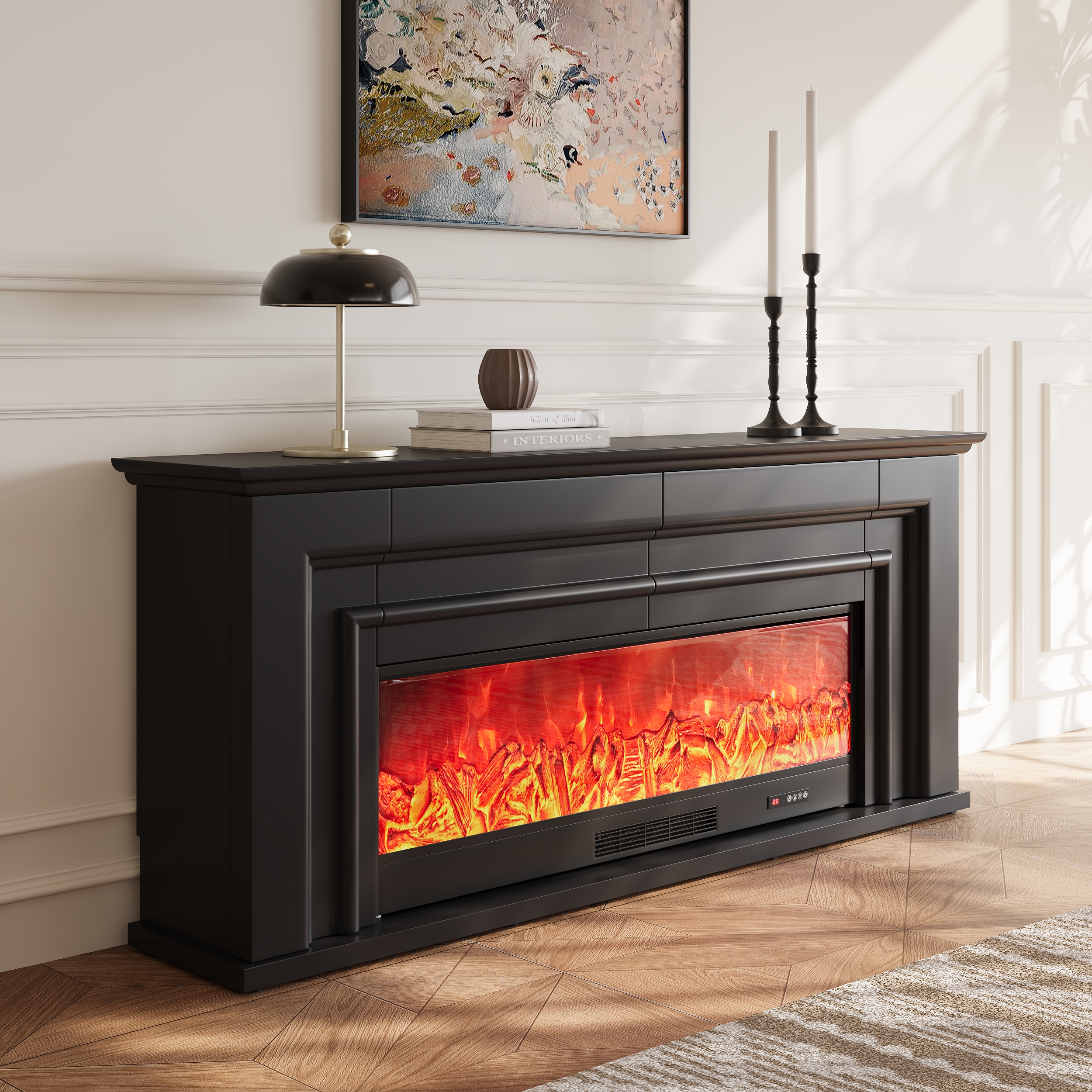 60" Electric Fireplace TV Stand with Remote Control